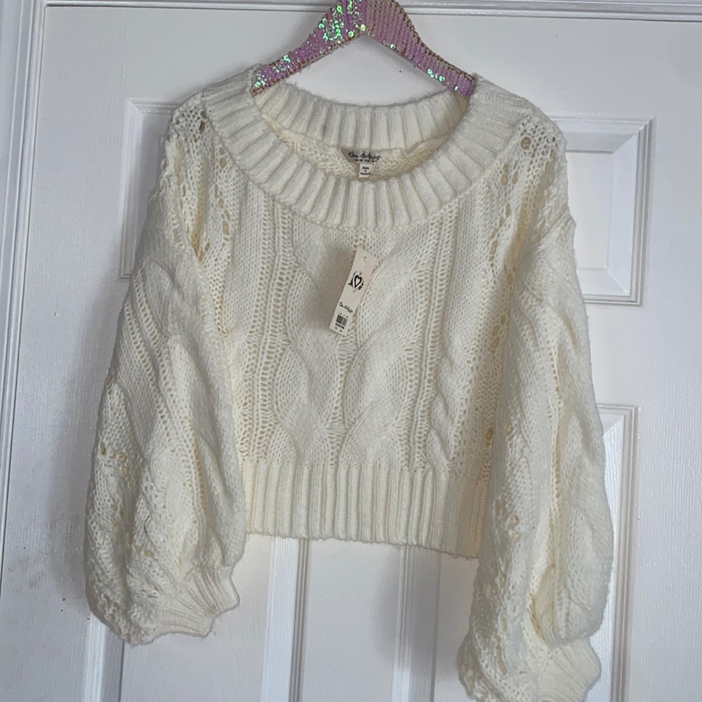 Miss Selfridge Cream Cropped Sweater - NWT - US 4